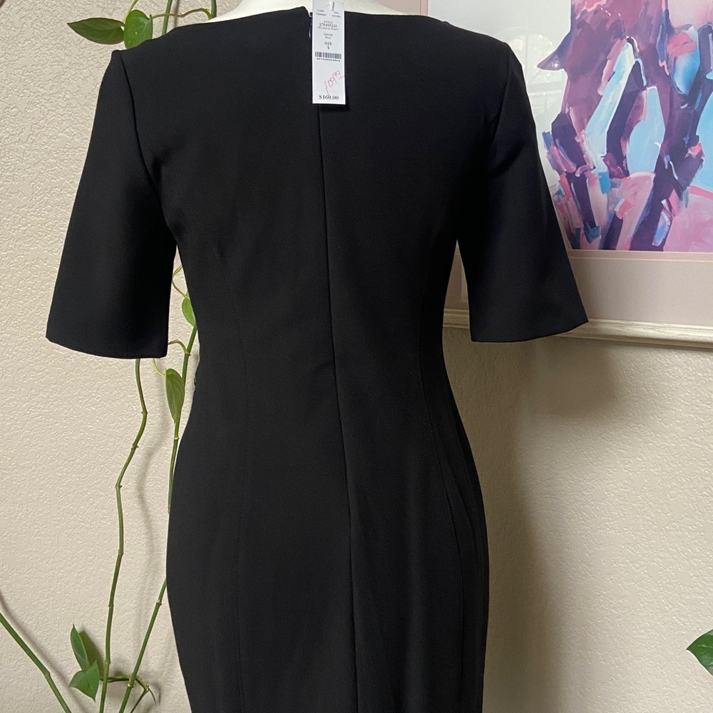 Sale! Gorgeous Black Silhouette Dress, size 4, White House Black Market. - Picture 4 of 14
